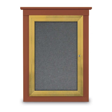 United Visual Products Single Door Enclosed Letterboard, 43"x33 UV1304TB-SATIN-BLACK